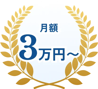 月額3万円〜
